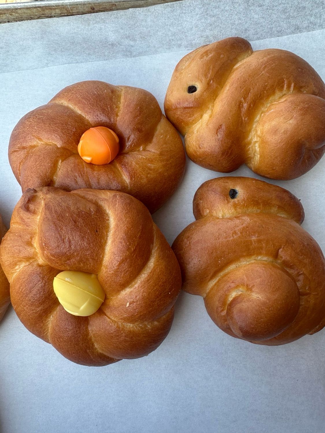 Brioche Paas broodjes (4 stuks)