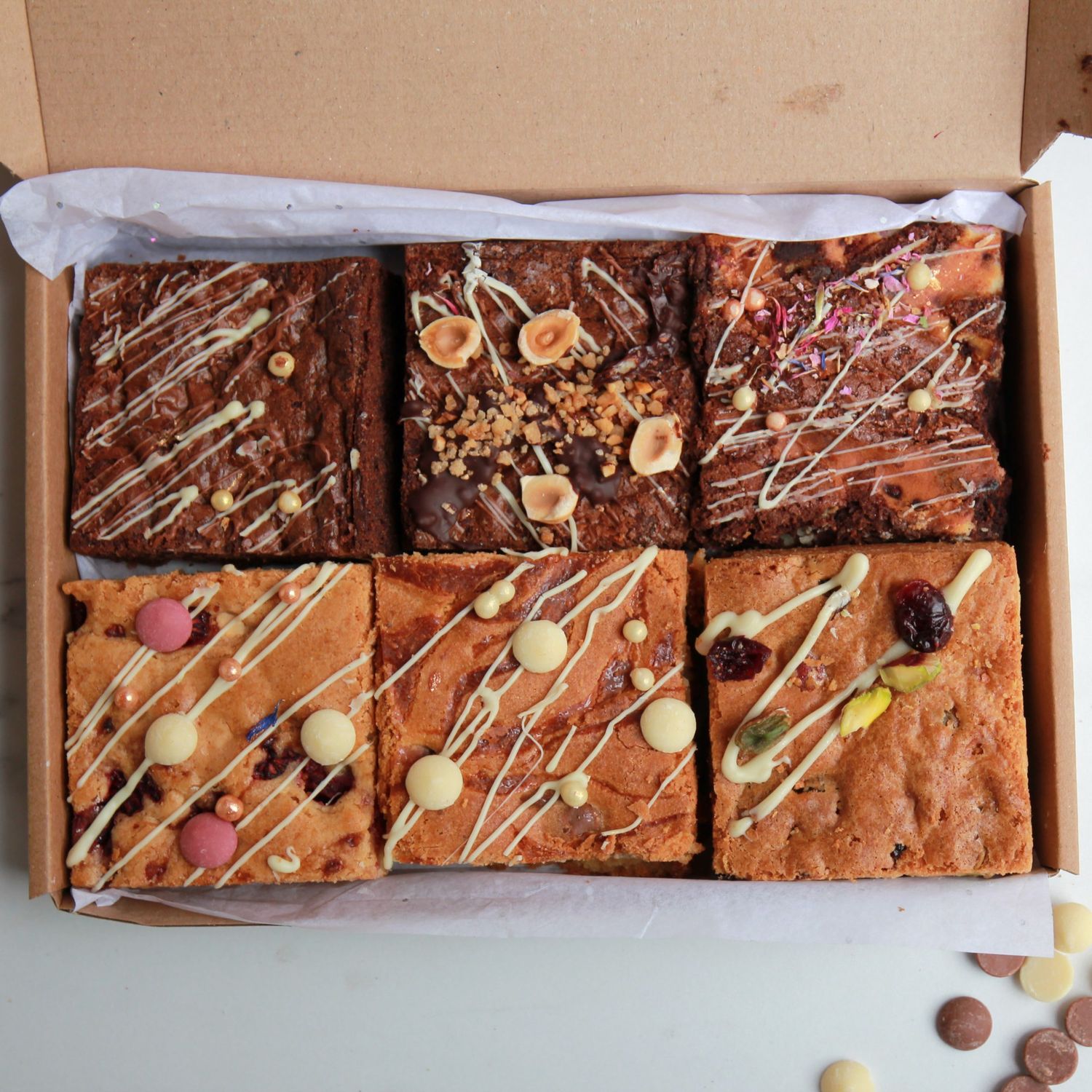 Traktatie box: Brownie &amp; Blondie Box