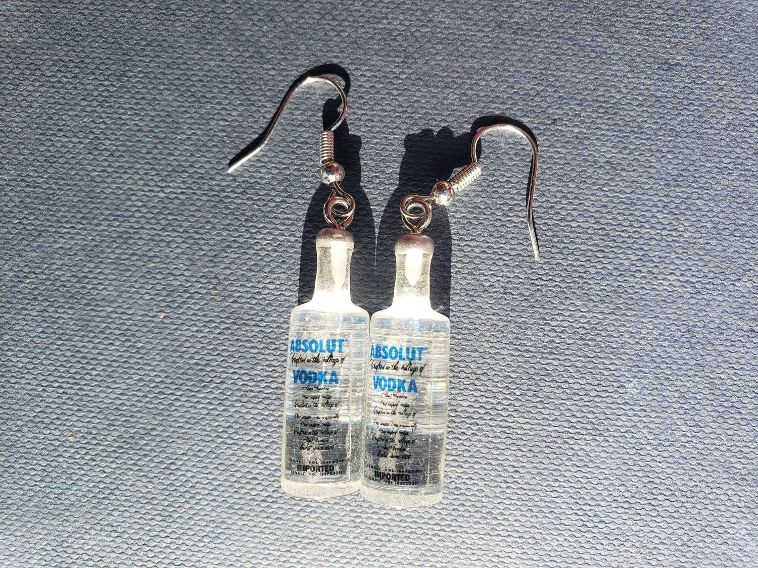 Vodka bottle earrings