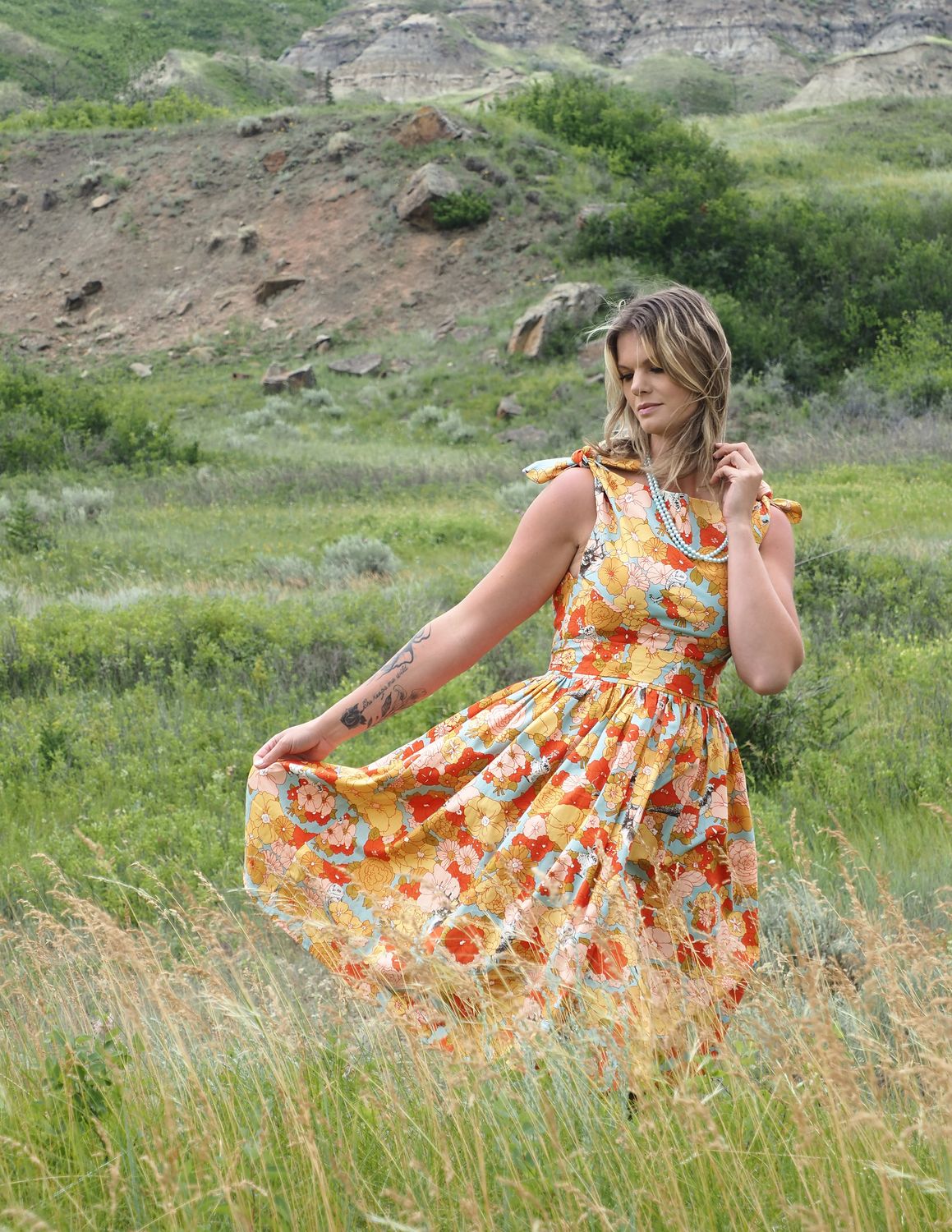 Vintage Boho Classic Day Dress