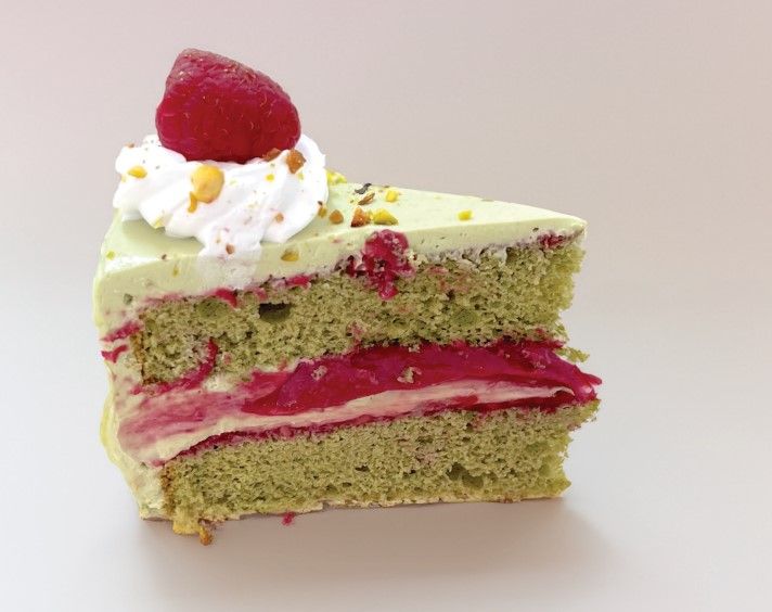 Torta Pistácia-malina