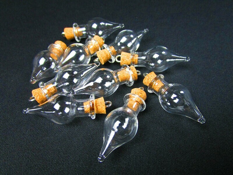 Test Tube Teardrop Miniature Clear Glass