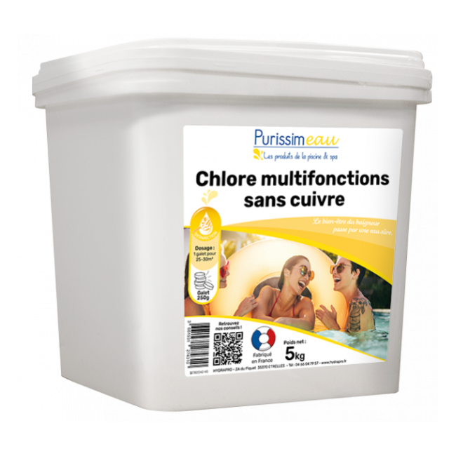 Chlore Multifonctions sans Cuivre