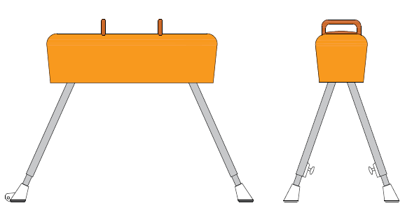 Pauschenpferd Standard Metallbeine