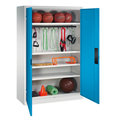 Sport-Universalschrank TYP II mit 2 Vollblech-Flügeltüren - verschiedene Farben