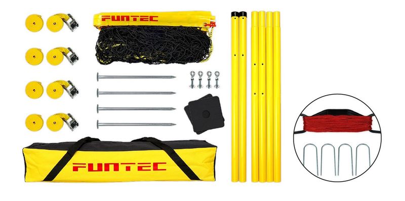 Funtec FUN VOLLEY SET MIT FREIZEITNETZ Funtec FUN VOLLEY SET MIT FREIZEITNETZ