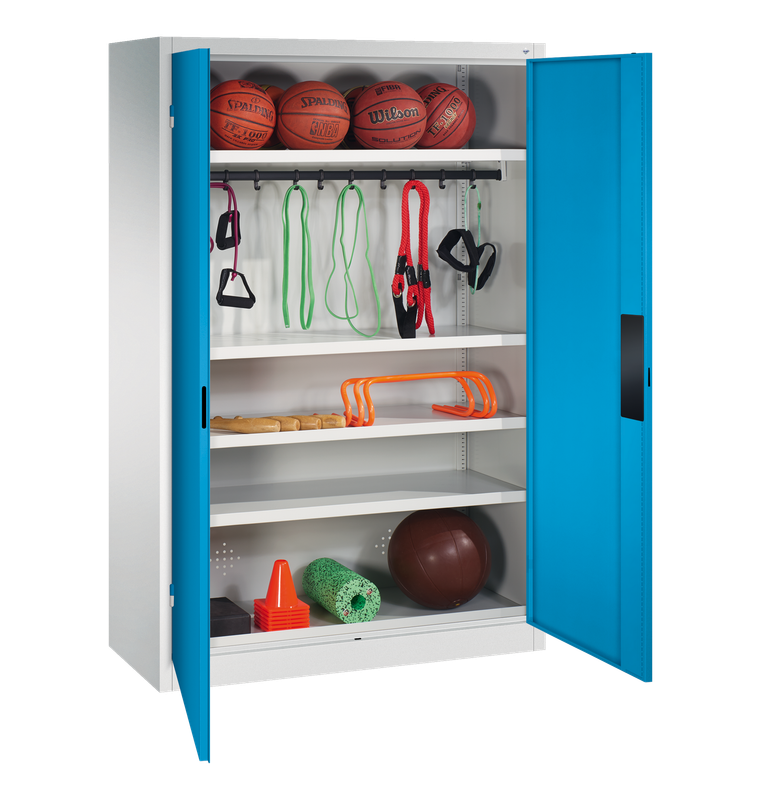 Sport-Universalschrank TYP II mit 2 Vollblech-Flügeltüren - verschiedene Farben