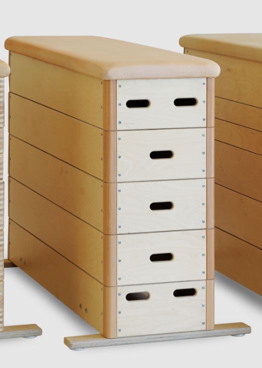Sprungkasten "Multiplex" 6-teilig mit Schwenkrollen verschiedene Ausführungen
