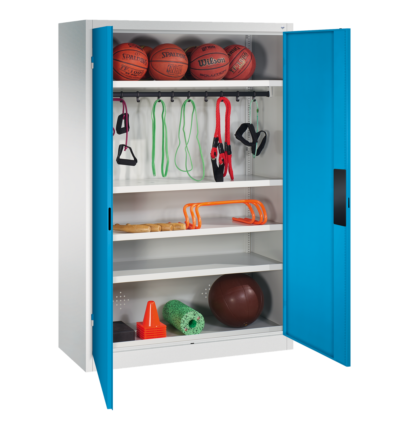 Sport-Universalschrank TYP II mit 2 Vollblech-Flügeltüren - verschiedene Farben Sport-Universalschrank TYP II mit 2 Vollblech-Flügeltüren - verschiedene Farben
