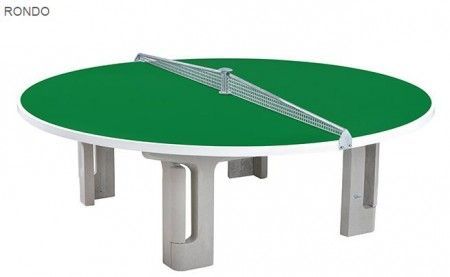 Polymerbetontischtennisplatte Rondo - grün Polymerbetontischtennisplatte Rondo - grün