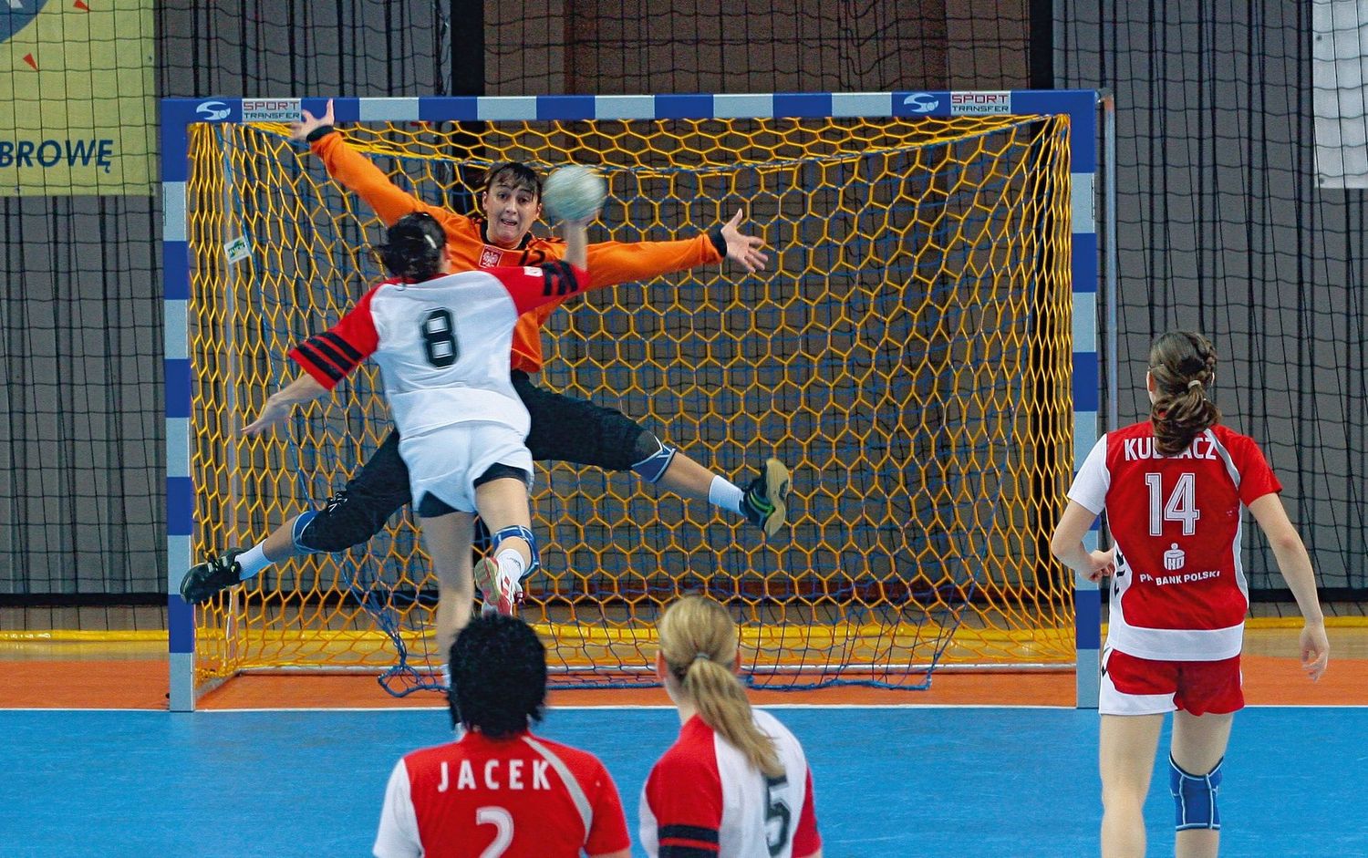 Handballtornetz mit wabenförmigen Maschen - verschiedene Ausführungen