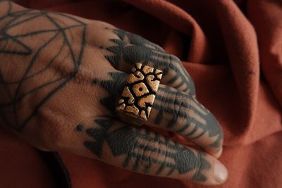 Mirna Garcia Roots Ring + Atelier Folk - Brass with gold
