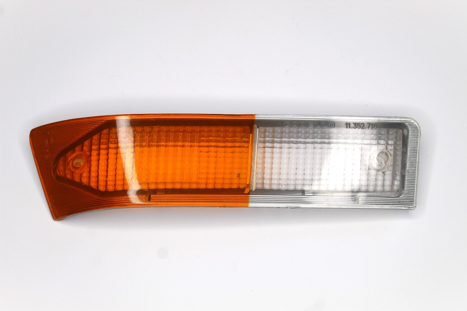 Alfetta GTV 1st Series Carello Front Sidelight Indicator Lens, Right Side, New Old Stock