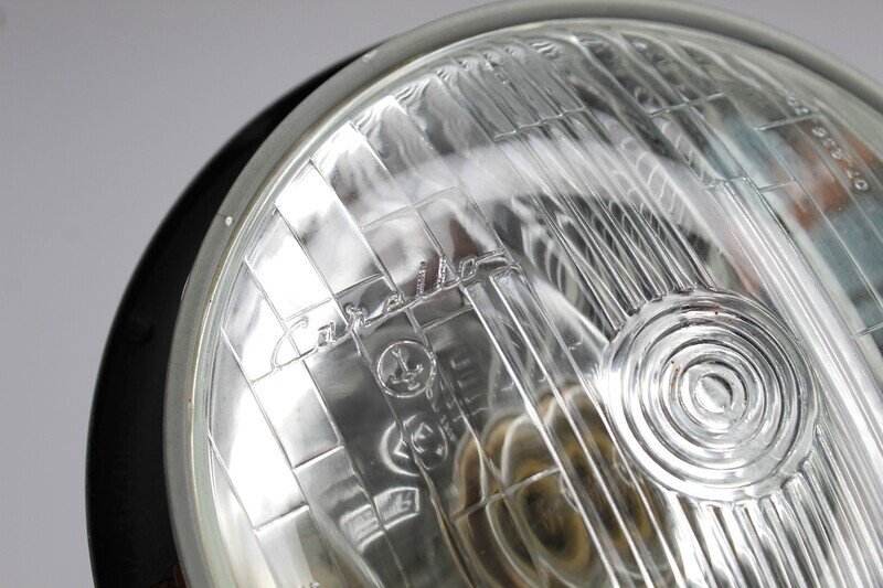 Giulia Super Carello Inner Headlight &amp; Mounting frame, Left Side, New Old Stock