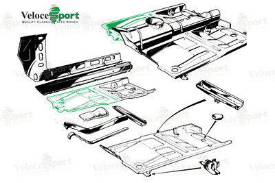 Front Floor Pan To Fit All 105 Series Cars From 1964-78, Right Side