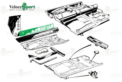 GT/GTV Middle Sill Repair Panel, Right Side