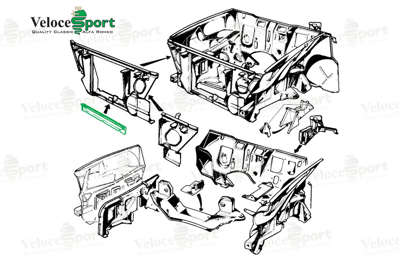 Under Radiator Crossmember 1968-89, Rear Section