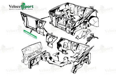 Under Radiator Crossmember 1968-89, Rear Section
