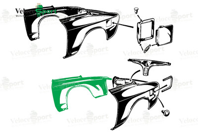GT/GTV Rear Wing 1968-77, Right Side