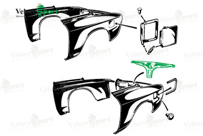 GT/GTV Rear Inner Boot Latch Mounting Panel