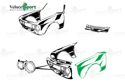 GT/GTV (Non Step Front) Front Wing, Left Side