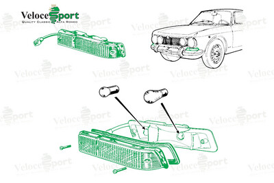 GT/GTV Front Side Light 1970 Onwards, Right Side