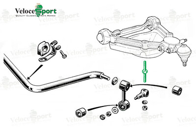 Front Spring Pan Threaded Bolt
