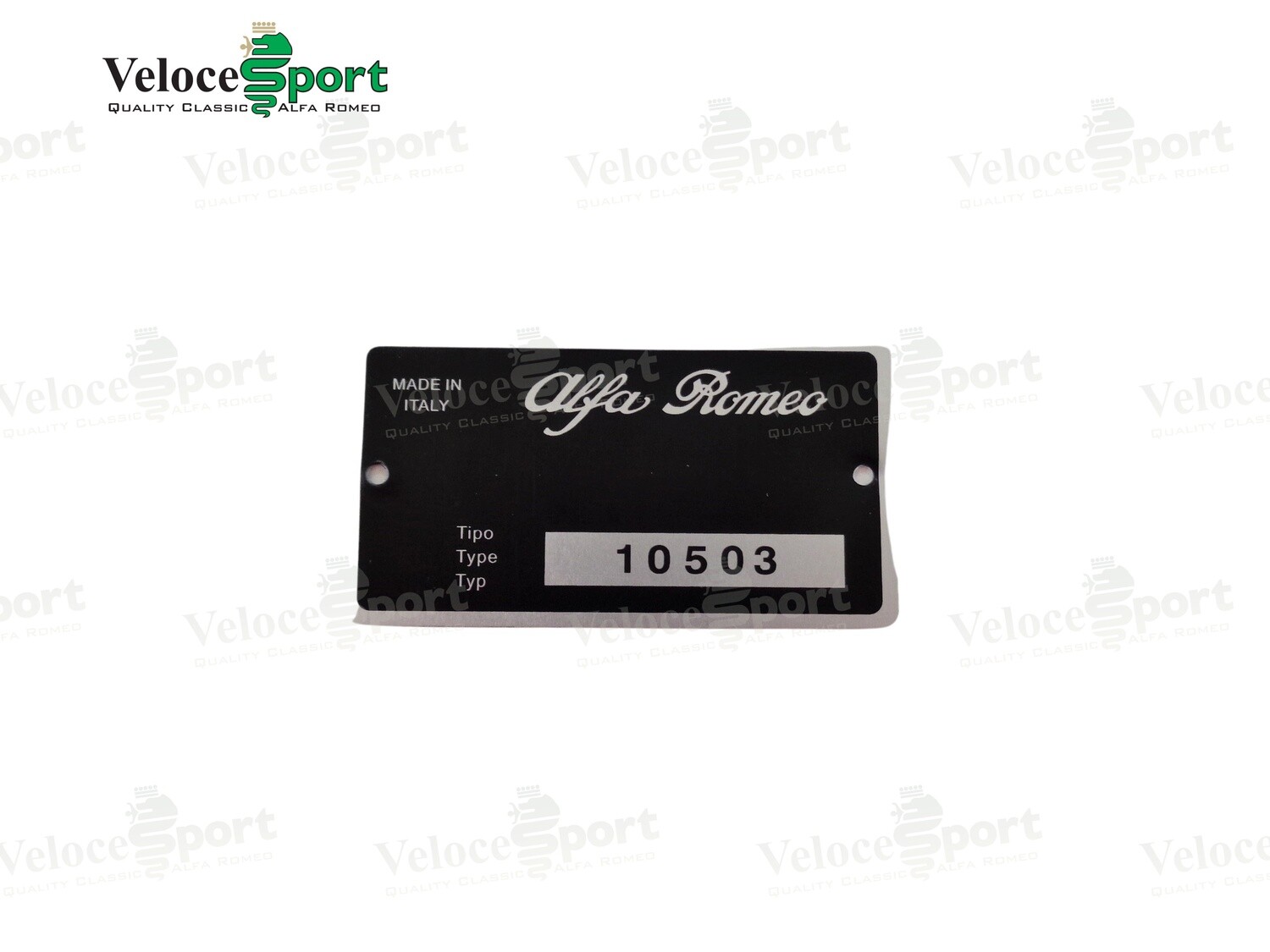 LHD Spider 1600 Duetto 105.03 Type Plate