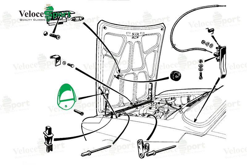 Late GT/GTV Bonnet Spring Rest Bracket