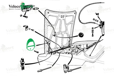 Late GT/GTV Bonnet Spring Rest Bracket