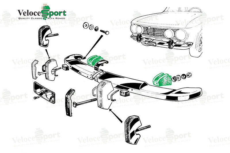 GT/GTV Front Bumper Spacers 1970-77