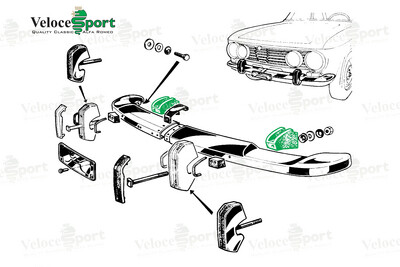 GT/GTV Front Bumper Spacers 1970-77