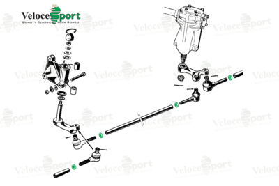 Track Rod End Locking Half Nut, Right Hand Thread