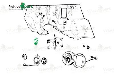 Scuttle Drain Hose Rubber Grommet