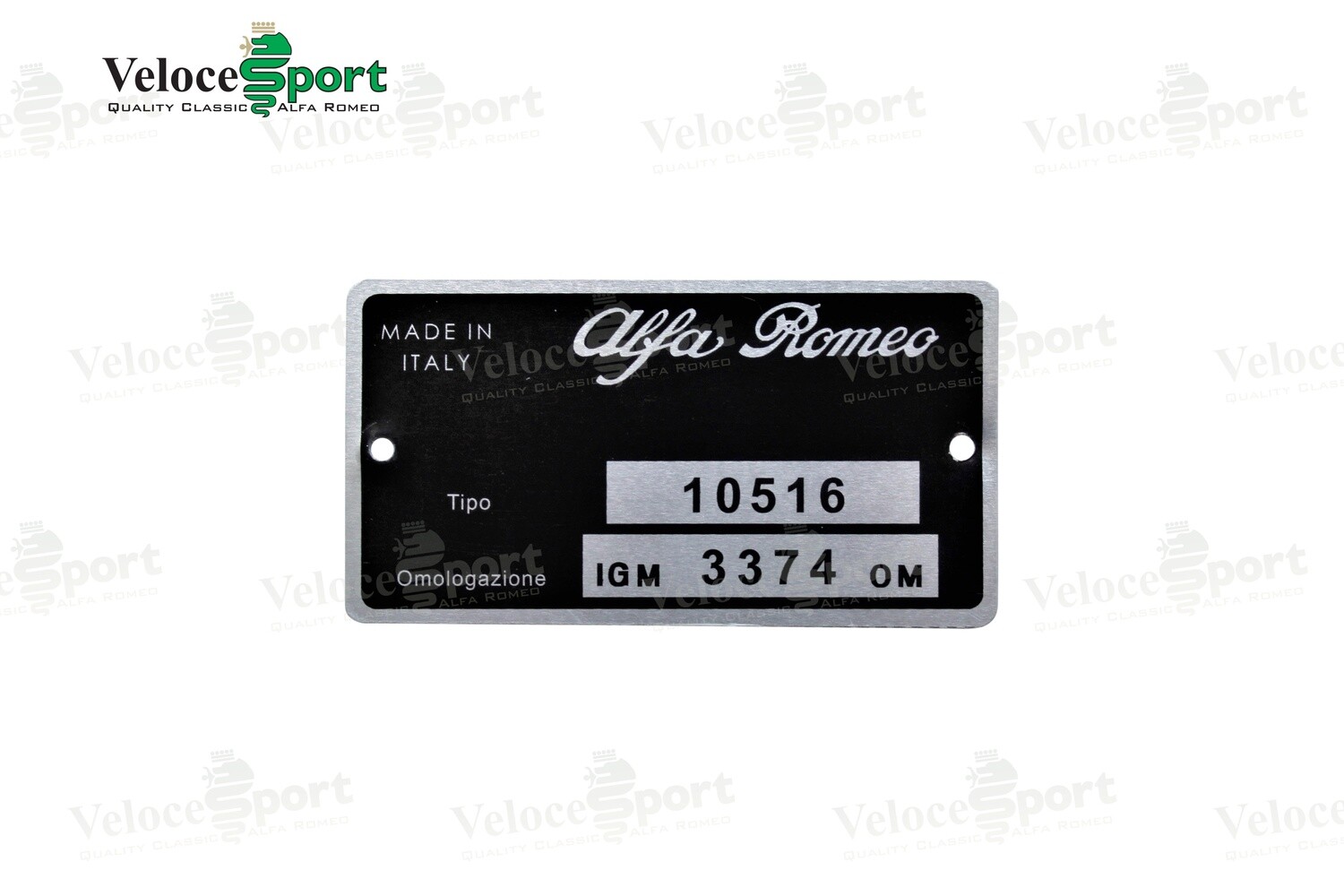 Giulia TI Super 105.16 Type Plate