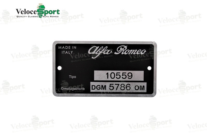 GTA 1300 Junior 105.59 Type Plate