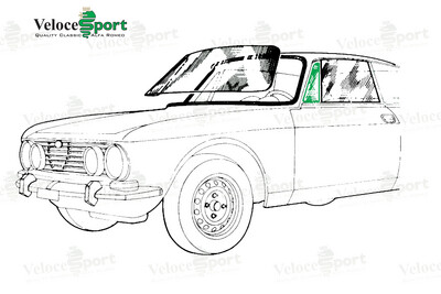 GT/GTV Green Quarterlight Glass