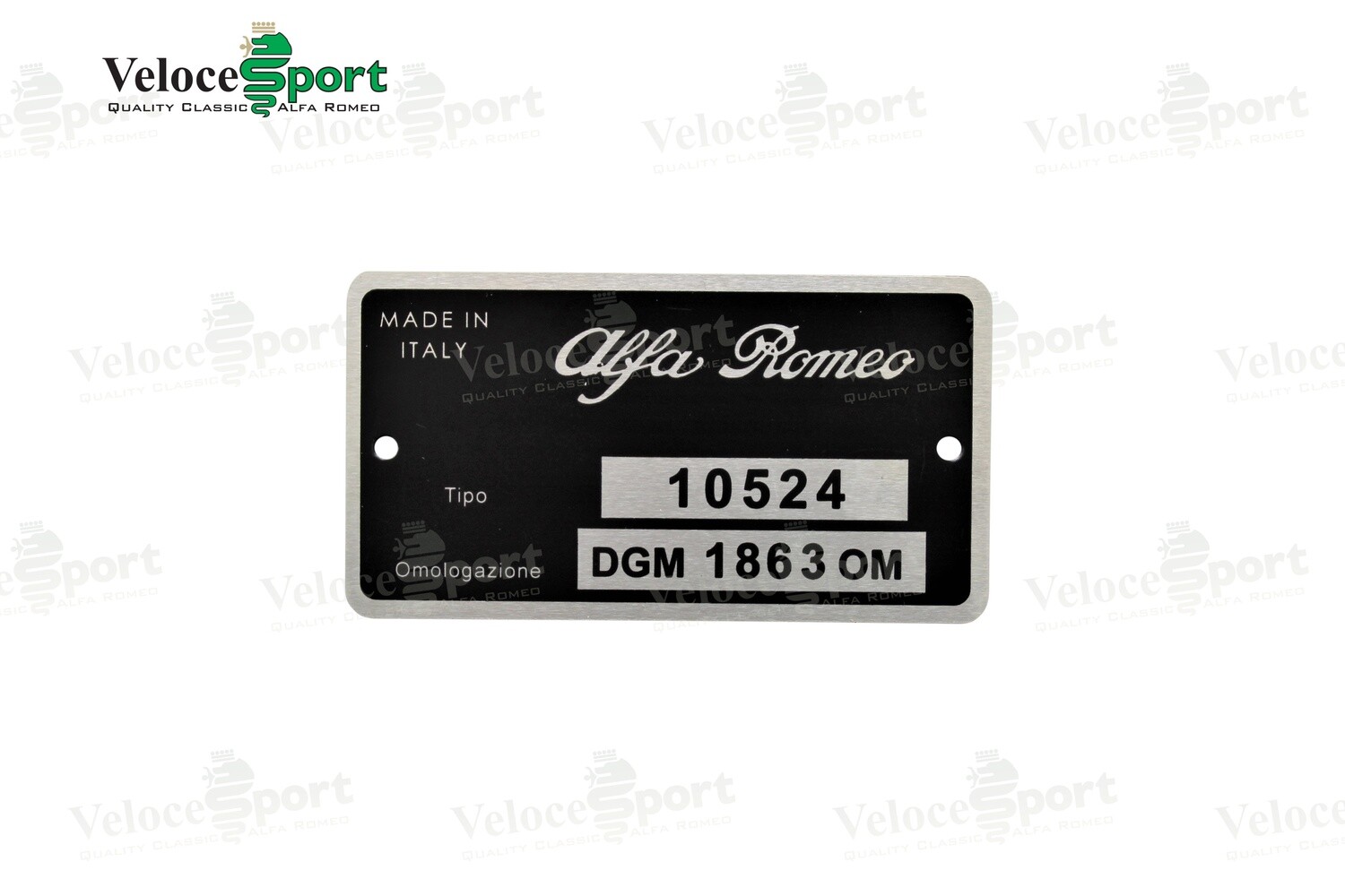 Spider Veloce 2000 105.24 Type Plate