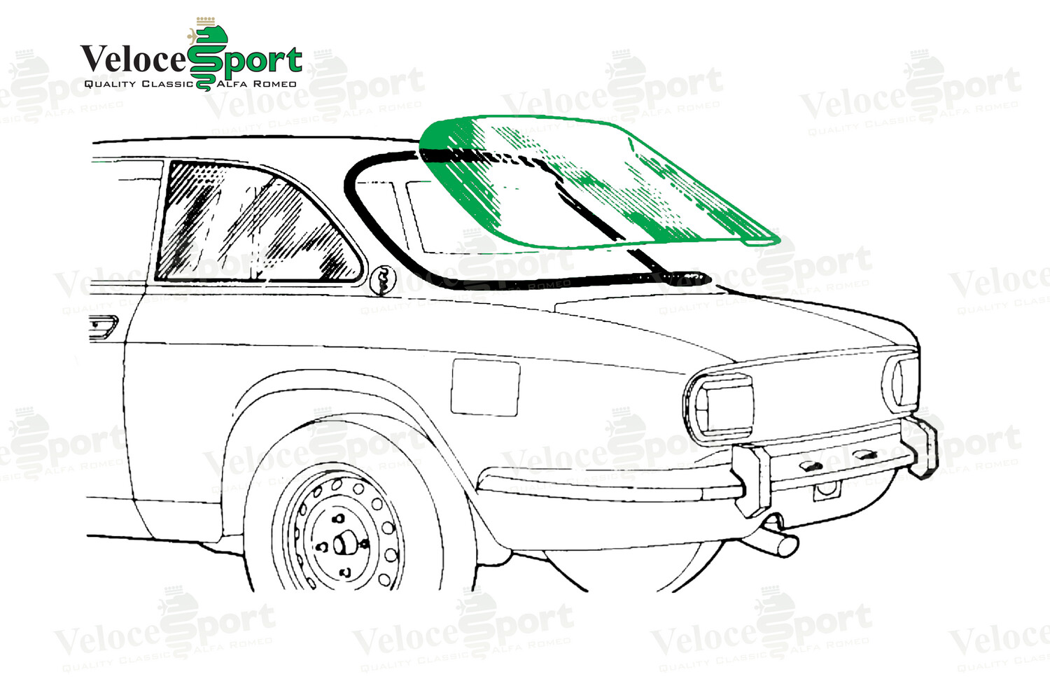 GT/GTV Green Heated Rear Screen