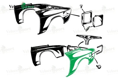 GT/GTV Rear Wing 1968-77, Left Side
