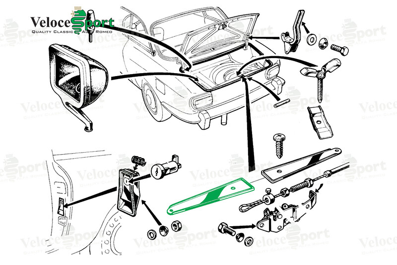 GT/GTV Inner Boot Stainless Steel Trim Piece, Left Side