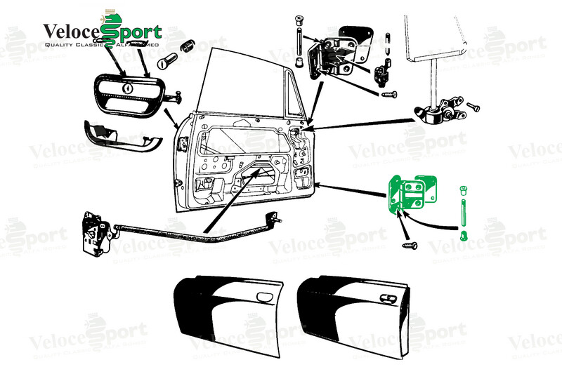 GT/GTV Lower Door Hinge 1964-77
