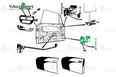 GT/GTV Lower Door Hinge 1964-77