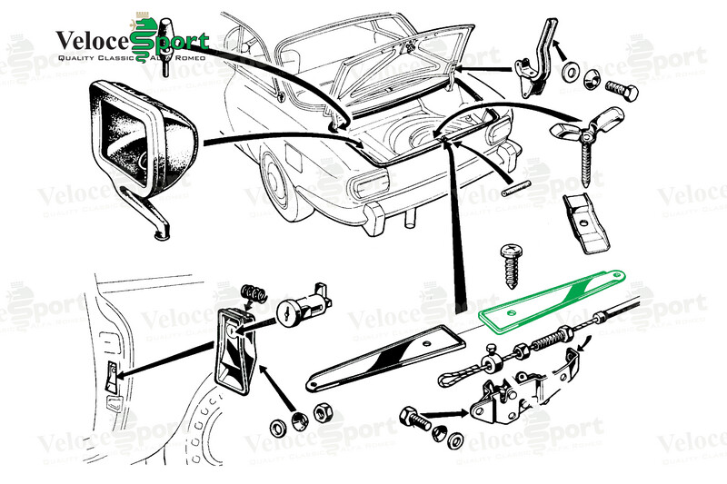 GT/GTV Inner Boot Stainless Steel Trim Piece, Right Side