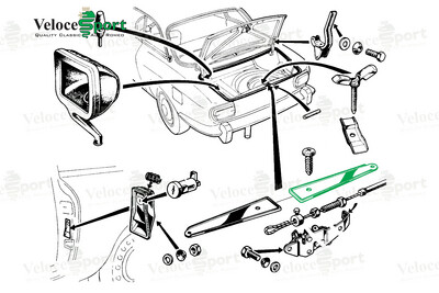 GT/GTV Inner Boot Stainless Steel Trim Piece, Right Side