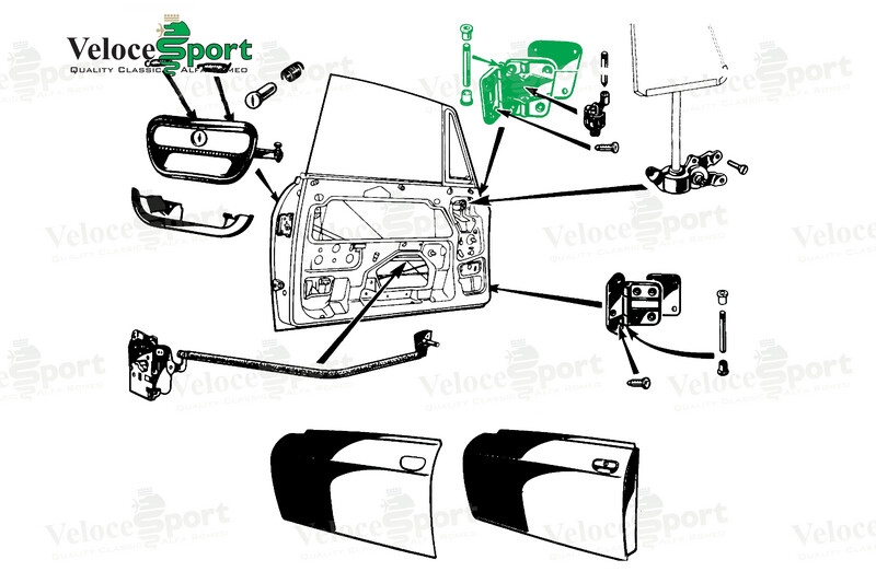 GT/GTV Upper Door Hinge 1964-70, Right Side