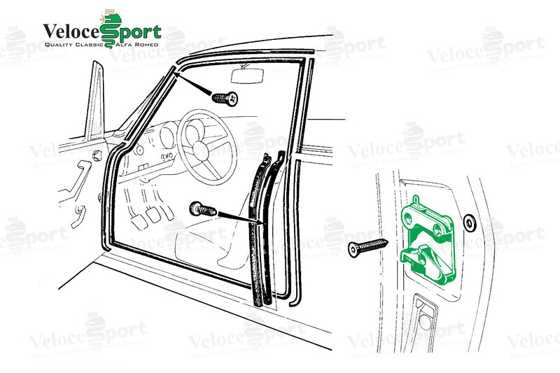 GT/Saloon Door Lock Striker Plate, Left Side