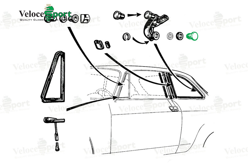 GT/GTV Rear Side Window Catch Button