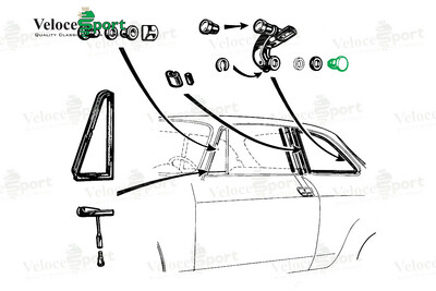 GT/GTV Rear Side Window Catch Button