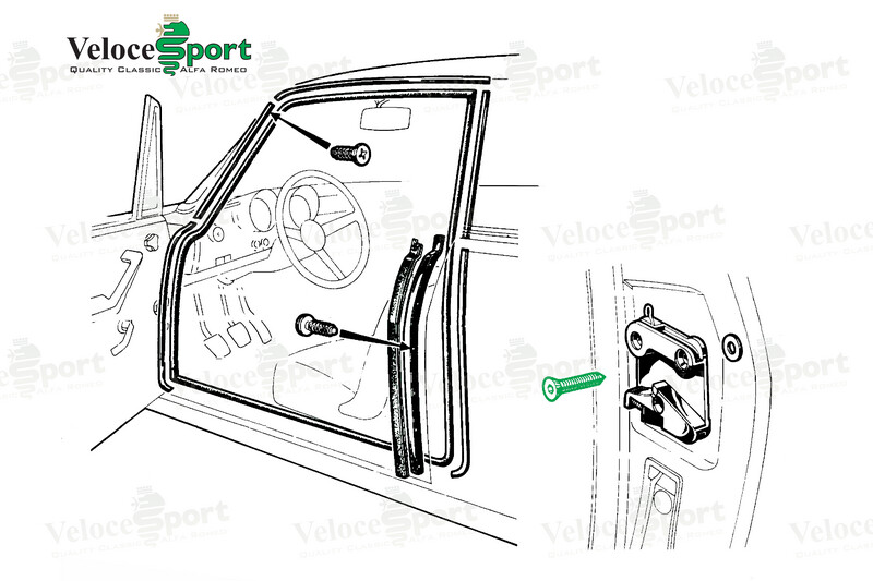 GT/Saloon Door Lock Striker Plate Fixing Bolt